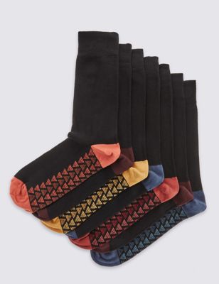 7 Pairs of Cool & Fresh&trade; Design Socks
